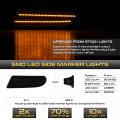 Vipmotoz Full Led Strip Side Marker Lights Fender Parking Lamps Compatible With 2000-2006 Mercedes Benz S Class W220 S350 S430