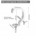 Uxcell Light Truss Clamps 0 8 W Stage Lighting Pipe C Clamp Pure Aluminum For 1 18-2 05 Od Tube Max Load 20lb 12pcs