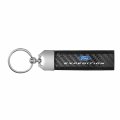 Ipick Image 100 Real Carbon Fiber Leather Strap Key Chain With Black Stitching For Ford Expedition