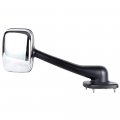Ocpty Truck Side Hood Mirror Left Driver Tuck Car Fit For 2008-2016 Freightliner Cascadia Manual Adjusted Chrome Housing
