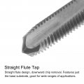 Uxcell Tap Bit Sets M5 X 0 8 H2 Straight Flute Machine Thread Milling 4 2mm M35 Cobalt High Speed Steel Hss-co Twist Drill