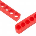10 11 12 15 Holes Screwdriver Bit Holder Set 7mm Dia Plastic Hex Shank Storage Case Red 2 