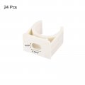 Uxcell 16mm Dia Ppr U-shaped Pipe Clamps Clips Fittings Hose Holder For Water Supply White 24 Pcs