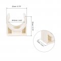 Uxcell 16mm Dia Ppr U-shaped Pipe Clamps Clips Fittings Hose Holder For Water Supply White 24 Pcs