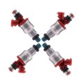 4 Piece Fuel Injectors Kit For Toyota 4runner And Pickup 1989 To 1995 23250 35040 2 Hole High Performance 