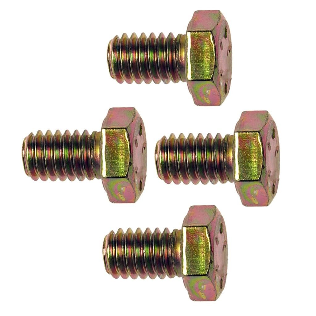 Steel Hex Bolts Yellow Zinc Finish Grade 8 Fine Thread 5 16-18 By 1 2 In Head Drive 4 Pieces