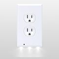 6 Pack Snappower Guidelight Outlet Wall Plate With Led Night Lights No Batteries Or Wires Installs In Seconds Duplex White 