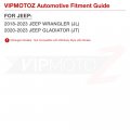 Vipmotoz Full Led Side Marker Light Front Fender Parking Lamp Assembly Housing For 2018-2023 Jeep Wrangler Jl Gladiator Chrome