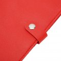 Red Leather Crochet Hook Case With Secure Clasp Space-saving Storage Bag For Knitting Enthusiasts At Home