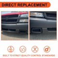 Ecotric Bumper Caliper Air Duct Vent Ss-style Compatible With 2003-2007 Chevrolet Silverado 1500 Pair Black Bezel Cover Trim