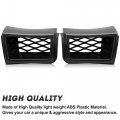 Ecotric Bumper Caliper Air Duct Vent Ss-style Compatible With 2003-2007 Chevrolet Silverado 1500 Pair Black Bezel Cover Trim