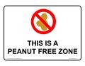 Compliancesigns Com This Is A Peanut Free Zone Sign 14x10 In Plastic For Safe Food Handling 