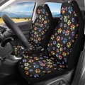 Whosucclay Dog Paw Front Seat Cover For Women Men Tie Dye Bucket Protectors Cushion Car Suv Truck Washable Accessories