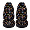 Whosucclay Dog Paw Front Seat Cover For Women Men Tie Dye Bucket Protectors Cushion Car Suv Truck Washable Accessories
