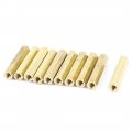 Iivverr M3 X 26mm Female Female Thread Brass Hex Standoff Pcb Pillar Spacer 10pcs M3 26 Mm Hembra Hembra Hilo Lata N Separador 