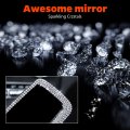 Linkstyle Bling Car Rear View Mirror Crystal Rhinestones Rearview With Glitter Mask Hook Universal Fit Most Vehicles Suv Vans