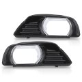 Black Front Bumper Fog Lights Covers Trim 2pcs For Toyota Camry Xle 2007 2008 2009 5212706040 5212806040 To2598101 To2599101 