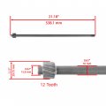 Caltric Steering Shaft And Gear Compatible With Troy Bilt Tb42 Tb46 2014 2015 2016 2017