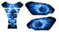 Explode Blue Motorcycle Tank Pad Side Protectors And Center Kit Universal Honda Yamaha Kawasaki Triump Suzuki Protection 