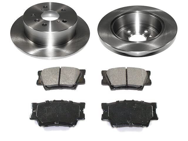 Rear Ceramic Brake Pads And Rotor Kit For 2012 2017 Toyota Camry Position Traditional Rotors
