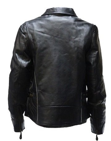 Womens Reflective Piping Leather Motorcycle Jacket Size 2xl Xx-large