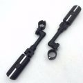 Smt-black Long Angled Peg Mounting Kit Skull Zombie Footpeg Compatible With Bike 1-1 4 Inch 1 25 Front Engine Guard Frame Tube