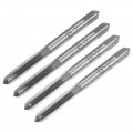 Uxcell 2 Pairs Metric Hand Tap Set M4 X 0 5er Bottom Thread Taps Alloy Tool Steel Screw Tap Kit Threading Tapping Tools For