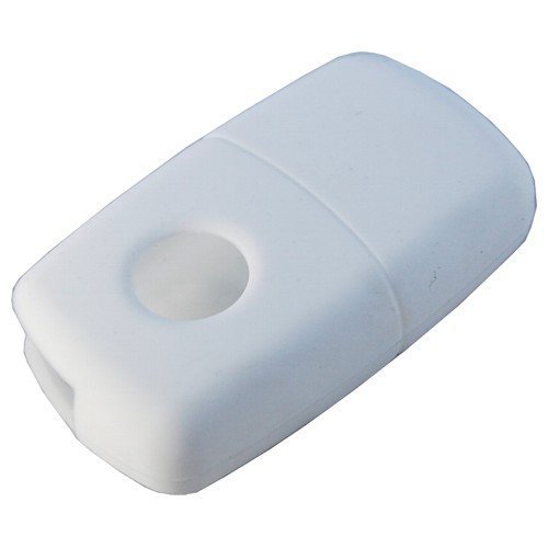 Folding Flip Key Fob Shell Remote Case With 4 Buttons And White Silicone Cover For Volkswagen Jetta Beetle Passat Rabbit Gti