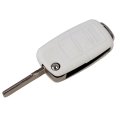 Folding Flip Key Fob Shell Remote Case With 4 Buttons And White Silicone Cover For Volkswagen Jetta Beetle Passat Rabbit Gti