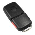 Folding Flip Key Fob Shell Remote Case With 4 Buttons And White Silicone Cover For Volkswagen Jetta Beetle Passat Rabbit Gti