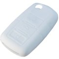 Folding Flip Key Fob Shell Remote Case With 4 Buttons And White Silicone Cover For Volkswagen Jetta Beetle Passat Rabbit Gti 