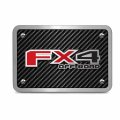 Ipick Image Made For Ford F-150 Fx4 Off-road 3d Logo Carbon Fiber Texture Aluminum 2 Tow Hitch Cover