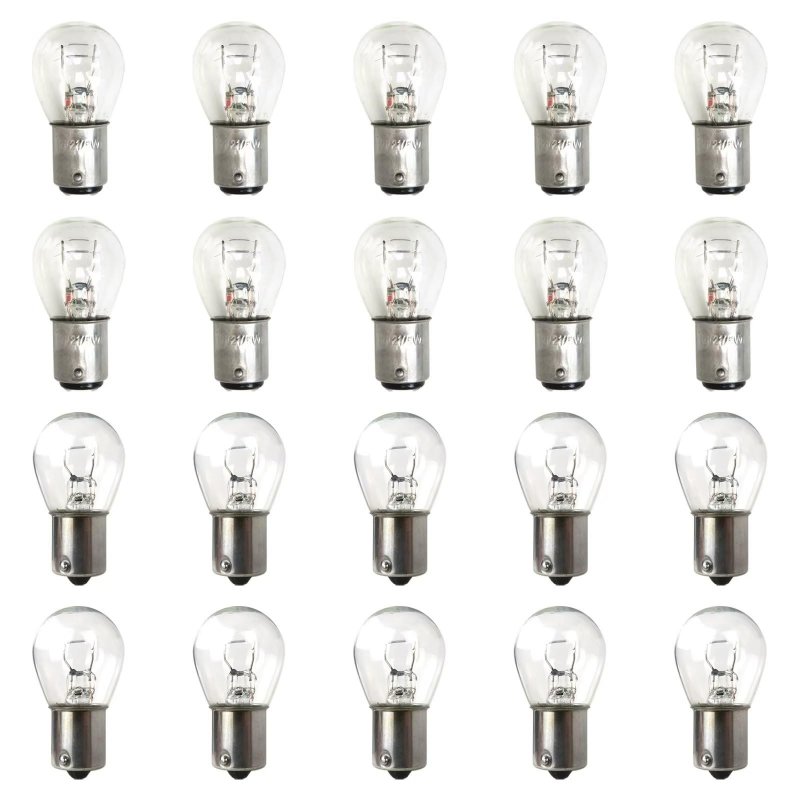 20pcs 1156 And 1157 12v Bright Light Bulbs For Car Auto Signal Turn Backup Reverse Brake Tail Lights