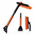 Econour 27 3 In 1 Snow Brush With Ice Scrapers For Car Windshield Window 360a Aluminum Cleaner Foam Grip Removal Tools Winter 
