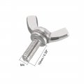 Uxcell Wingbolt Butterfly Wing Thumb Hand Screws Bolts M4x10mm 0 7mm Pitch Carbon Steel 10pcs