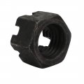 Uxcell 10pcs M14x2mm Carbon Steel Grade 5 8 Hexagon Slotted Castle Nut Black