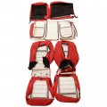 Kuafu Full Seat Covers Compatible With Dodge Challenger Se Sxt Rt 2011 2012 2013 2014 Will Not Srt8 Artificial Leather Red