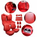 Kuafu Full Seat Covers Compatible With Dodge Challenger Se Sxt Rt 2011 2012 2013 2014 Will Not Srt8 Artificial Leather Red