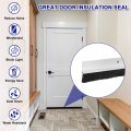 Uxcell 2pcs Door Brush Bottom Sweep H-shape Aluminum Alloy Base With 0 8-inch Pp For Home Industrial 35-inch L Silver