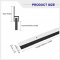Uxcell 2pcs Door Brush Bottom Sweep H-shape Aluminum Alloy Base With 0 8-inch Pp For Home Industrial 35-inch L Silver