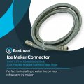 Eastman Ice Maker Connector 1 4 Inch Compression 20 Foot Flexible Braided Stainless Steel Hose 48391