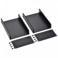 Uxcell 150mm X 105mm 55mm Aluminum Electrical Split Project Case For Audio Amplifier Black