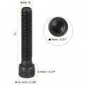 Uxcell 3 8-16x2 Hex Socket Head Cap Screw Bolts 12 9 Grade Alloy Steel 5pcs