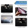 Seamless Pink White Swimming Axolotls Blue Algae Leaves On Dark Auto Car Windshield Sun Shade Window Uv Ray Visor Protector