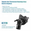 X Autohaux 12674639 Engine Coolant Thermostat Housing Assembly For Cadillac Escalade Chevrolet Silverado Suburban Tahoe Gmc