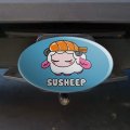 Cute Shrimp Sushi Susheep Sheep Oval Tow Trailer Hitch Cover Plug Insert