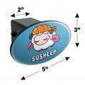 Cute Shrimp Sushi Susheep Sheep Oval Tow Trailer Hitch Cover Plug Insert