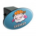 Cute Shrimp Sushi Susheep Sheep Oval Tow Trailer Hitch Cover Plug Insert