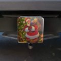 Christmas Holiday Santa S Home Visit Tow Trailer Hitch Cover Plug Insert