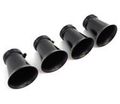 Set Of 4 Black Motorcycle Velocity Stacks 39mm Honda Cb500 Cb550 Cb750 Cafe 